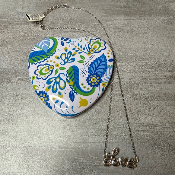Nwt Brighton Silver 'Love' Pendant Necklace - Picture 4 of 4
